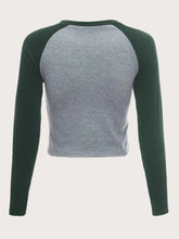 ROMWE STPL Color-block Raglan Sleeve Tee